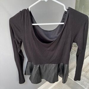 Black peplum top